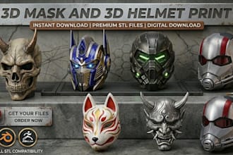 design 3d mask halloween mask 3d helmet cosplay mask cosplay creation anime mask