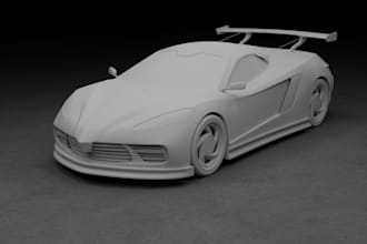 do 3d car model design realistic car rendering vehicle modelling police car