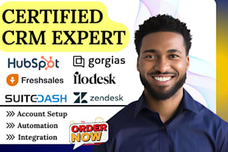 setup hubspot CRM zendesk automation flodesk sales funnel gorgias suitedash keap