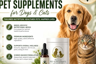 formulate breed specific pet supplements for dogs and cats