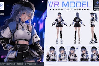 create cartoon, anime, furry, or realistic vrchat avatars