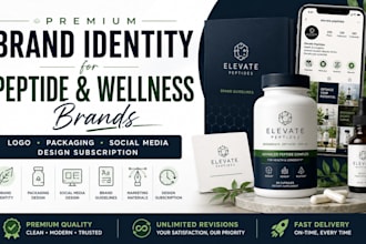 design subscription box brand identity for your peptide and wellness brand