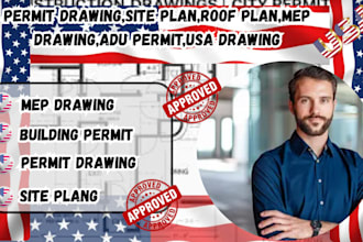 permit drawing,site plan,roof plan,mep drawing,adu permit,usa drawing