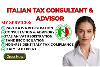 be italian lawyer, tax consultant, financial advisor, partita iva and vat filing