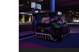 do custom 3d fivem car model, gta v addon mods, rp ready render