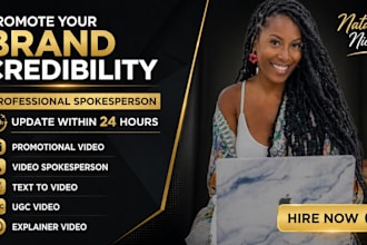 be your female spokesperson for your testimonial video