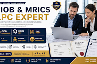 review ciob application, mrics apc and career documents