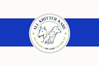 design fun clean pet care services logo