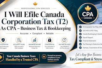 efile canada corporation tax, t2 canada as CPA business tax canada bookkeeping