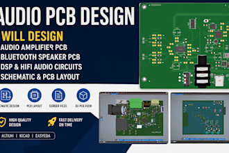 design audio amplifier pcb, bluetooth speaker, dsp and hifi audio circuit boards