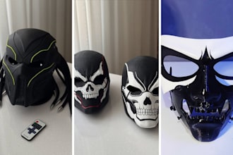 sculpt cosplay 3d mask 3d helmet cosplay armor mask 3d print and paint stl