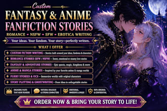 custom fantasy nsfw sfw romance fanfiction anime stories erotica writing
