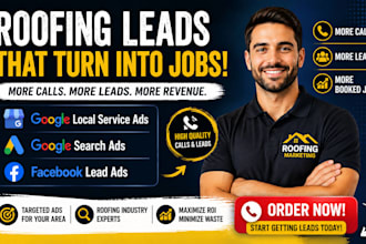 create local service ads for roofing contractors, google and facebook metal ads