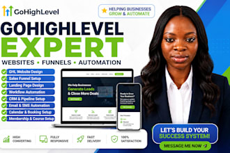build ghl website, funnel, landing page