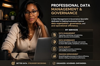 help you on data management and governance