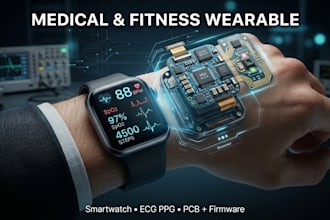develop medical fitness wearable or smartwatch from concept to working prototype