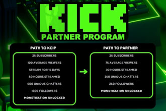 do kick channel promotion to grow organic kick live viewers and followers