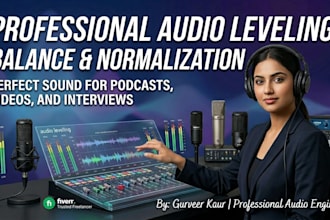 do professionally audio cleaning and noise removal and audio leveling