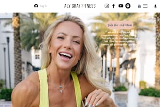 design fitness and wellness studio website, personal trainer, yoga website