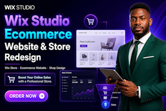 build wix studio, wix ecommerce website, redesign wix store and shop website