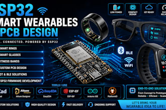 do smart wearable rings, glasses, and bands with esp32 and custom pcb