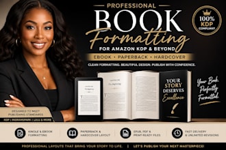 kindle formatting and paperback formatting for amazon KDP publishing