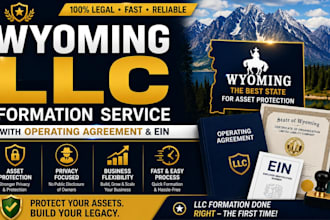 form a wyoming llc with operating agreement and ein for asset protection