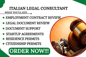 provide legal consulting for italian citizenship and residency applications