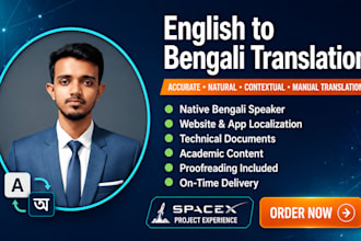 professionally translate english to bengali or bangla translation
