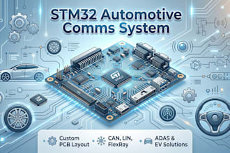 develop stm32 automotive communication system and pcb accelerator