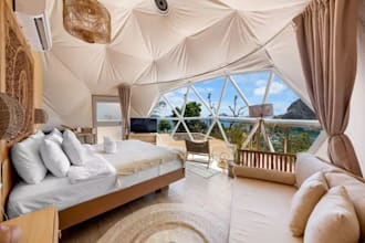do 3d photorealistic glamping dome modelling and rendering