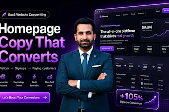 write b2b saas website copy and landing pages that convert
