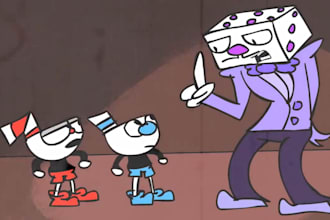 design your character in 2d rubber hose style