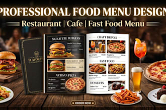 make restaurant menu and price list design