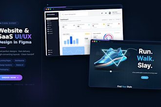do modern web UI UX design and saas UI UX design in figma