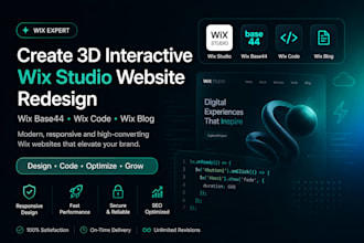 create 3d interactive wix studio website redesign wix base44 wix code wix blog