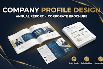design modern corporate company profile and annual report