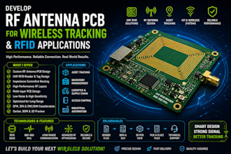 develop rf antenna pcb for wireless tracking and rfid applications