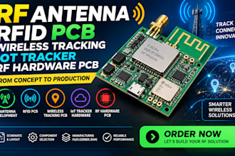 develop rf antenna pcb for wireless tracking and rfid applications