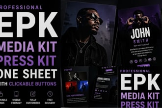 create professional press kit and media kit for speakers, djs and brands