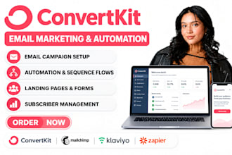 convertkit expert, kit newsletter, email automation, landing page email sequence