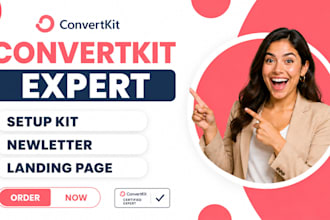convertkit expert, kit newsletter, email automation, landing page email sequence