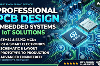 design pcb layout for esp32 stm32 and iot electronics
