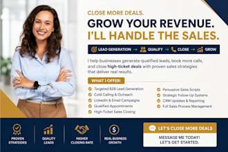 sales development representative sales closer b2b sales person to close deals