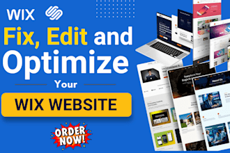 optimize wix website fix or edit wix website porfolio landing page design