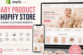 build a baby product shopify store and baby clothing website baby clothing store