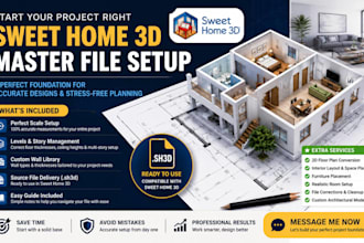 build a master sweet home 3d file for your DIY project