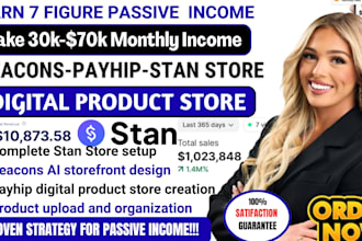 setup beacons ai, stan store design, stan store, payhip digital product store