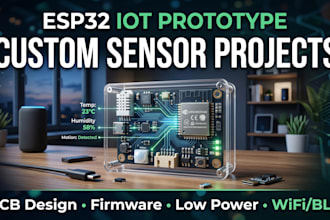 create esp32 iot pcb and firmware prototype for custom sensor projects