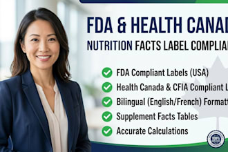 create your fda and health canada compliant nutrition facts label